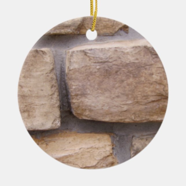 Bricks Ceramic Ornament (Front)