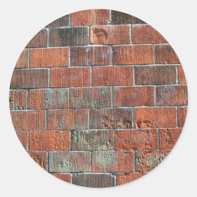 bricks classic round sticker (Front)