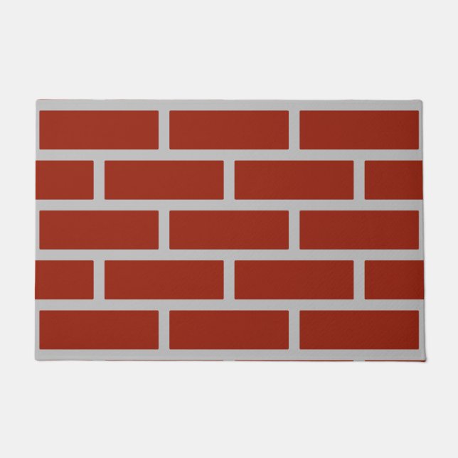 Bricks Door Mat (Brick Red & Gray) (Front)