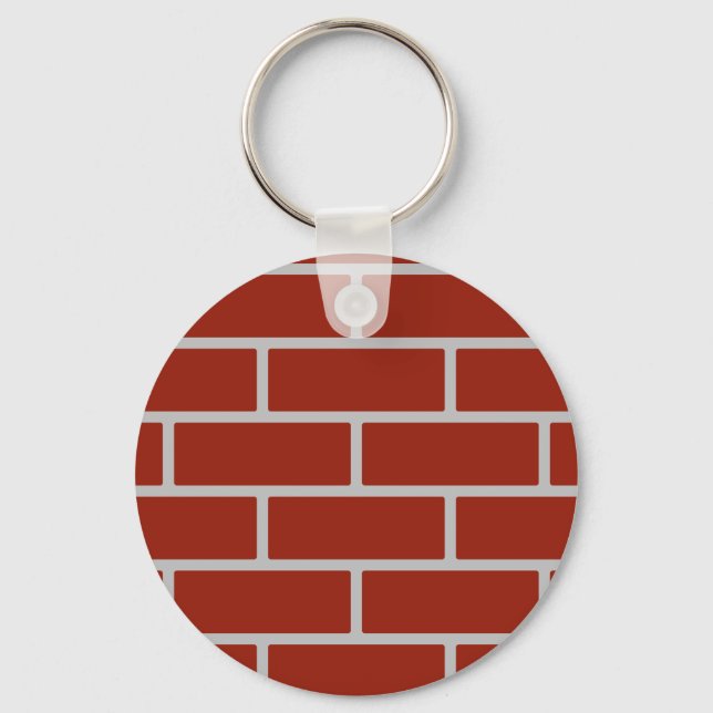Bricks Keychain (Brick Red & Gray) (Front)