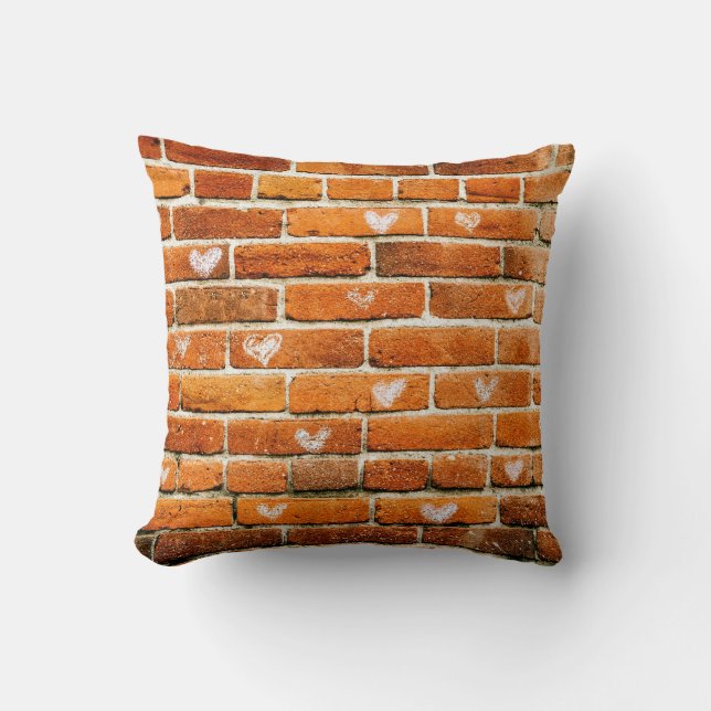 Bricks of  Bliss Throw Pillow (Front)