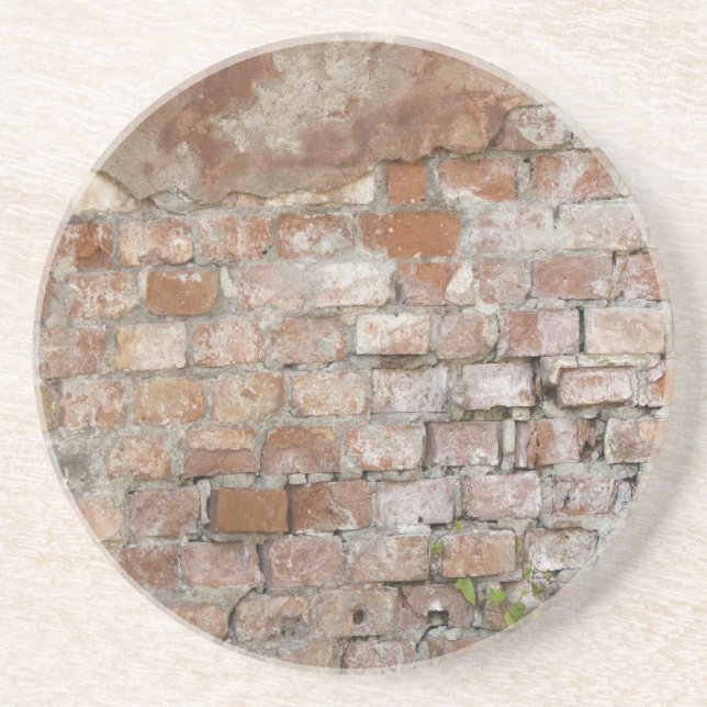 Bricks old wall drink coaster (Front)