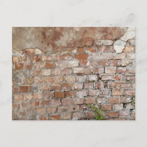 Bricks old wall postcard