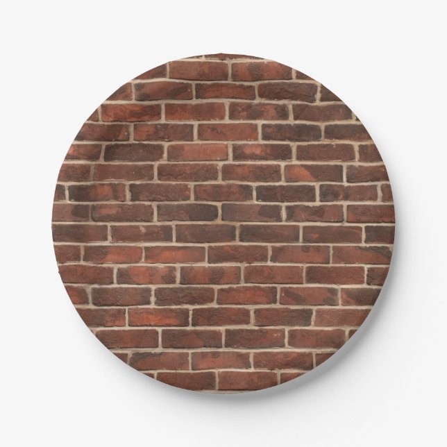 Bricks Pattern Paper Plates (Front)