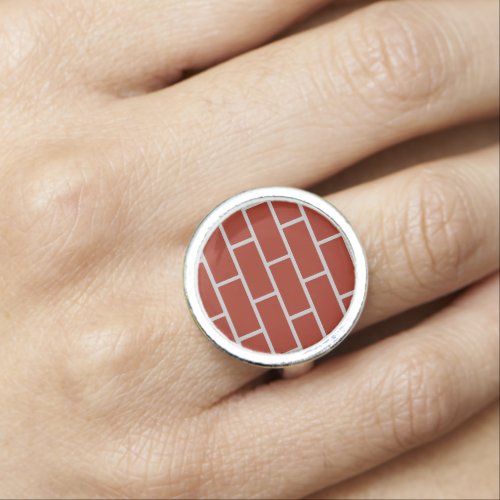 Bricks Ring Brick Red  Gray