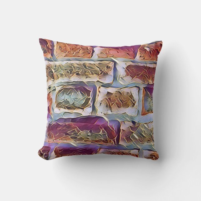 BRICKS THROW PILLOW (Front)