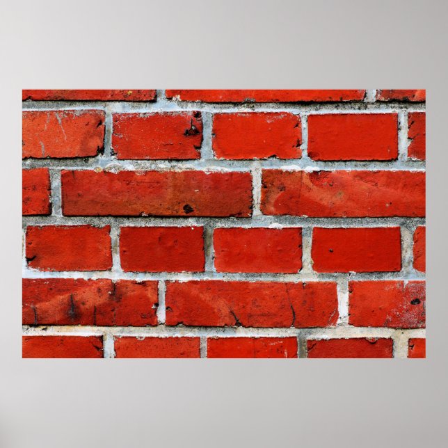 Bricks wall red bricks brick wall poster (Front)