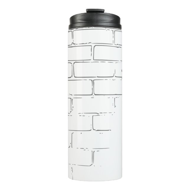 Bricks wall texture background thermal tumbler (Front)