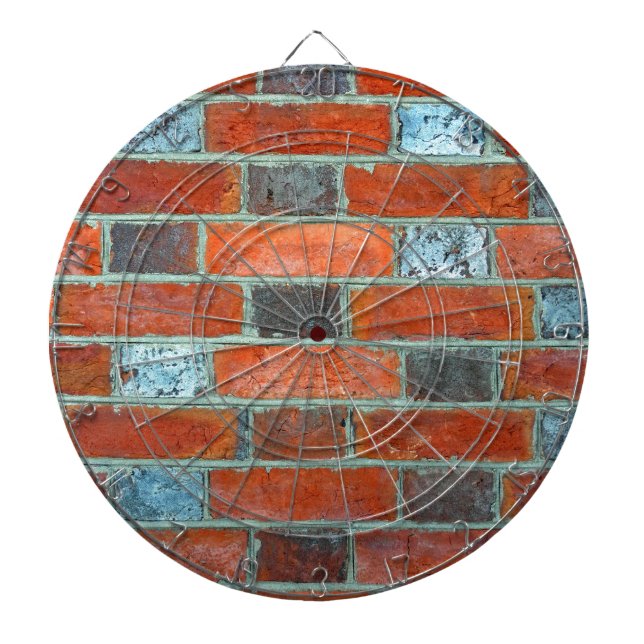 Brickwork Dartboard With Darts (Front)