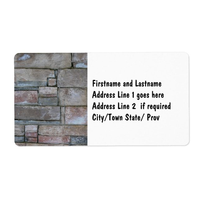 Brickwork for Mason or Brick Layer Label (Front)