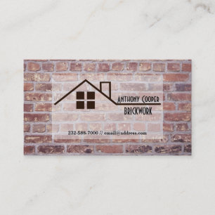Brickwork Masonry Bricklaying Business Card