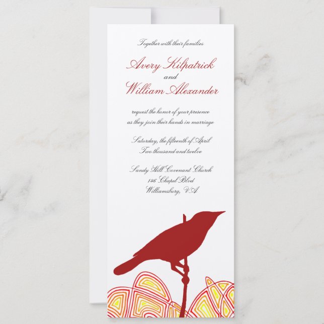 Brid Wedding Invitation (Front)
