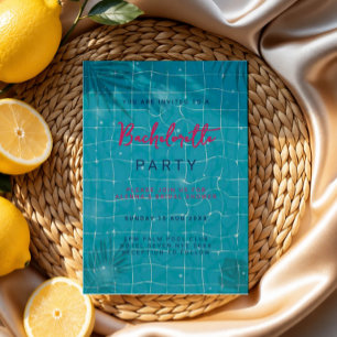 bridal bachelorette Pool Party Invitation