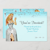 Bridal Bash Vintage Pinup Bride Bachelorette Party Invitation (Front/Back)