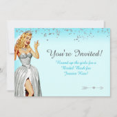 Bridal Bash Vintage Pinup Bride Bachelorette Party Invitation (Front)