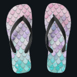 Bridal Beach Flip Flops, Pastel Mermaid Scales Flip Flops<br><div class="desc">Bridal Beach Flip Flops,  Pastel Mermaid Scales</div>