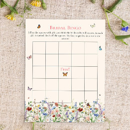 Bridal Bingo | Bohemian Wildflowers & Butterflies