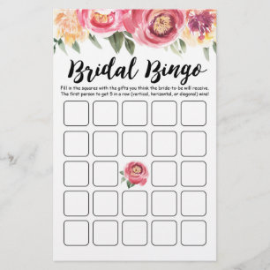 Bridal Bingo Bridal Shower and Hen Party game