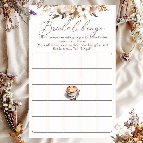 Bridal Bingo Coffee Bridal Shower Game