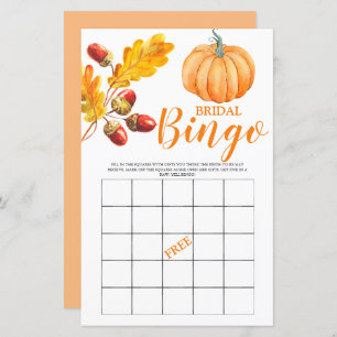Bridal Bingo Fall Pumpkin Bridal Game