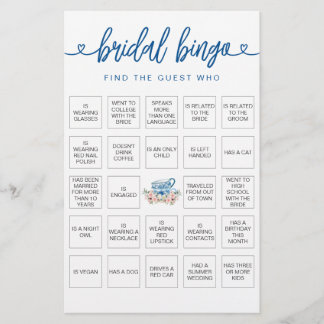 Bridal Bingo Find the Guest Bridal Shower Game