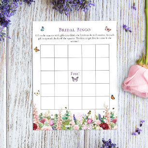 Bridal Bingo Floral Butterflies Bridal Shower Game