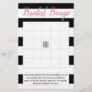 Bridal Bingo Wedding Shower Game Fill-in Cards Flyer