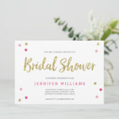 Bridal Bling Gold | Bridal Shower Invitation (Standing Front)