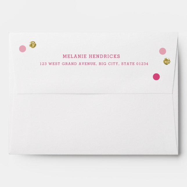 Bridal Bling Gold | Bridal Shower Invite Envelopes (Back (Top Flap))