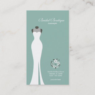 Bridal Boutique - Choose your background color Business Card