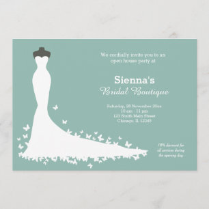 Bridal Boutique - Choose your background color Invitation