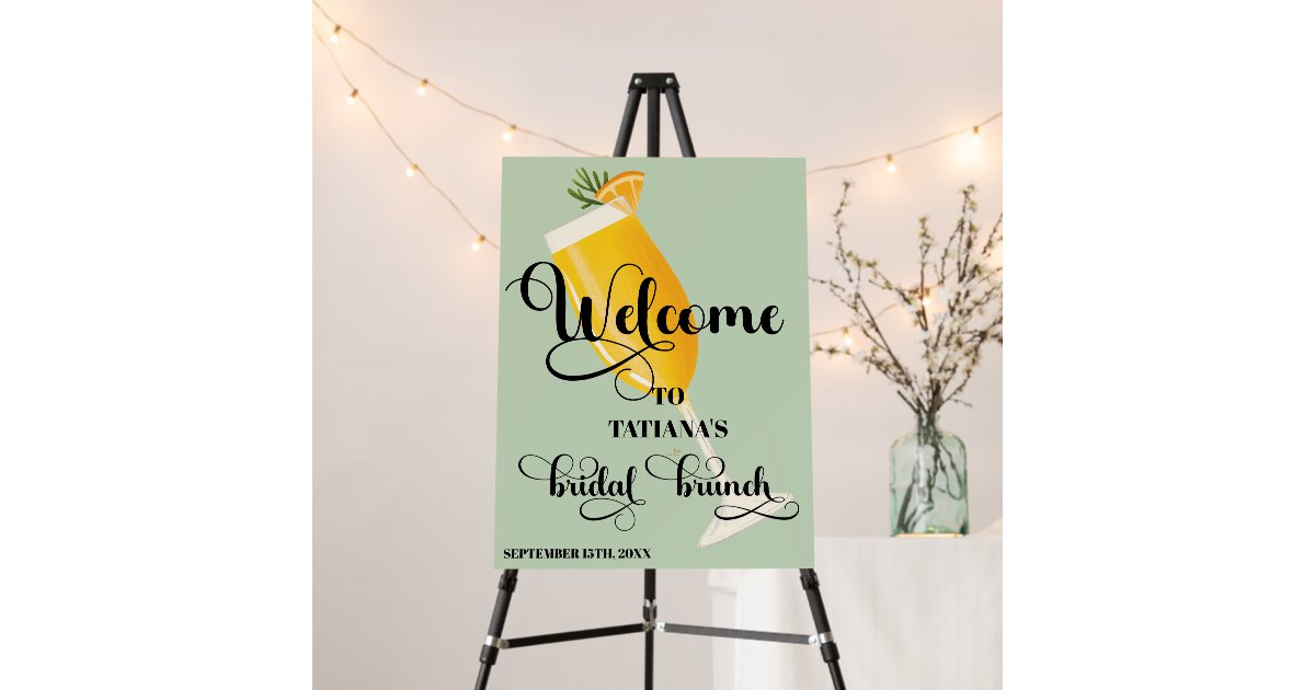 Bridal Brunch Bridal Shower Welcome Sign | Zazzle
