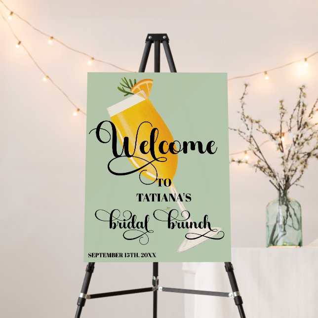Bridal Brunch Bridal Shower Welcome Sign (In Situ (Stand))