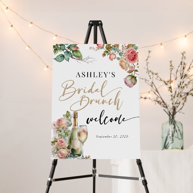 Bridal Brunch | Bubbly Bridal Shower | Welcome Foam Board (In Situ (Stand))