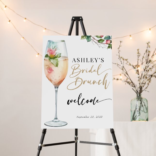 Bridal Brunch | Bubbly Bridal Shower | Welcome Foam Board (In Situ (Stand))
