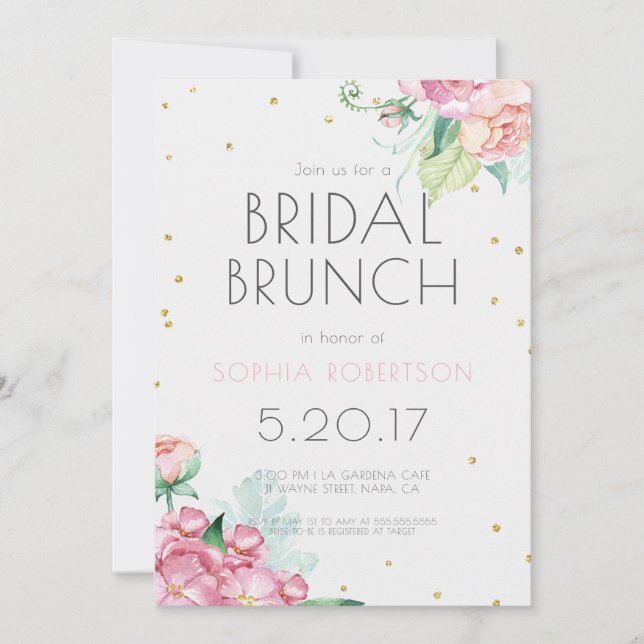 Bridal Brunch Party Invitation (Front)
