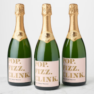 Bridal Brunch Pop Fizz Clink Sparkling Wine Labels
