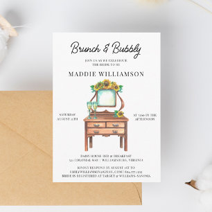 Bridal Brunch Rustic Sunflower Shower Invitation  Postcard