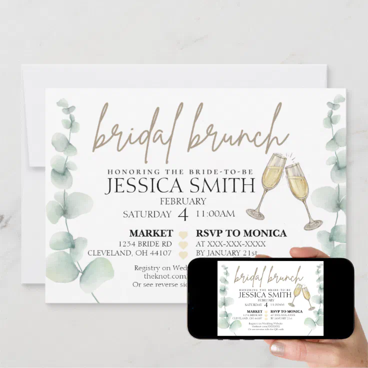 Bridal Brunch Shower Invitation Zazzle