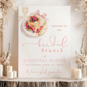 Bridal Brunch Shower Sign Prosecco Pancakes Bridal