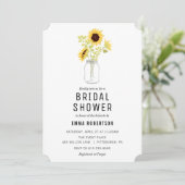 Bridal Brunch Sunflower Bouquet Shower invitation (Standing Front)