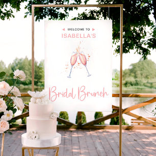 Bridal Brunch Watercolor Blush Welcome Sign