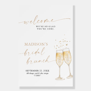 Bridal Brunch Welcome Sign, Brunch & Bubbly Shower Foam Board