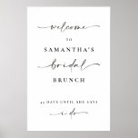 Bridal Brunch Welcome Sign Decor Minimal Poster<br><div class="desc">Our bridal shower sign features handwritten calligraphy and classic typography for a minimal and elegant way to greet your guests.</div>