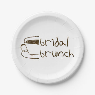 Bridal Brunch Whimsical Coffee Mug Drawing Wedding Paper Plates