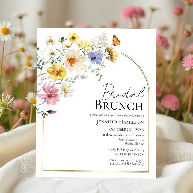  Bridal Brunch Wildflower Bridal Shower Invitation (Creator Uploaded)