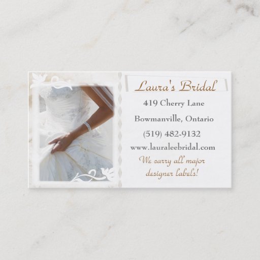 Customizable Bridal Business Card