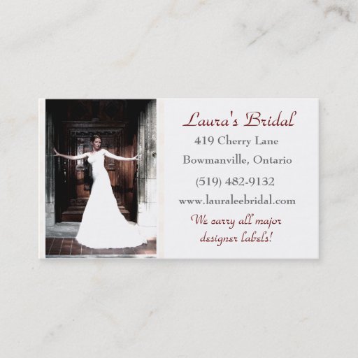 Customizable Bridal Business Card