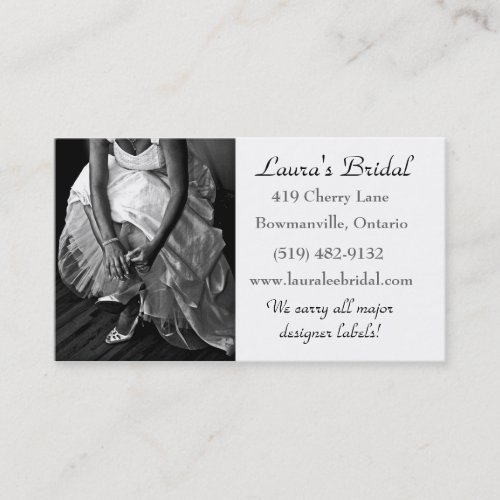 Bridal Business Card - Black &amp; White