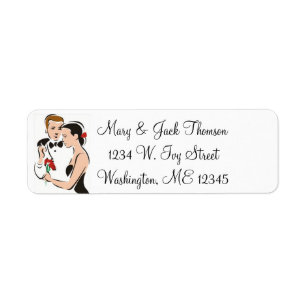 Bridal Couple Return Address Labels